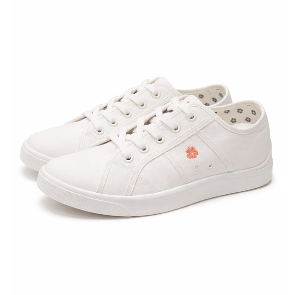 Tommy Bahama Shoes - Tommy Bahama Womens White Canvas Hibiscus Sneakers Memory Foam Shoes Size 9.5